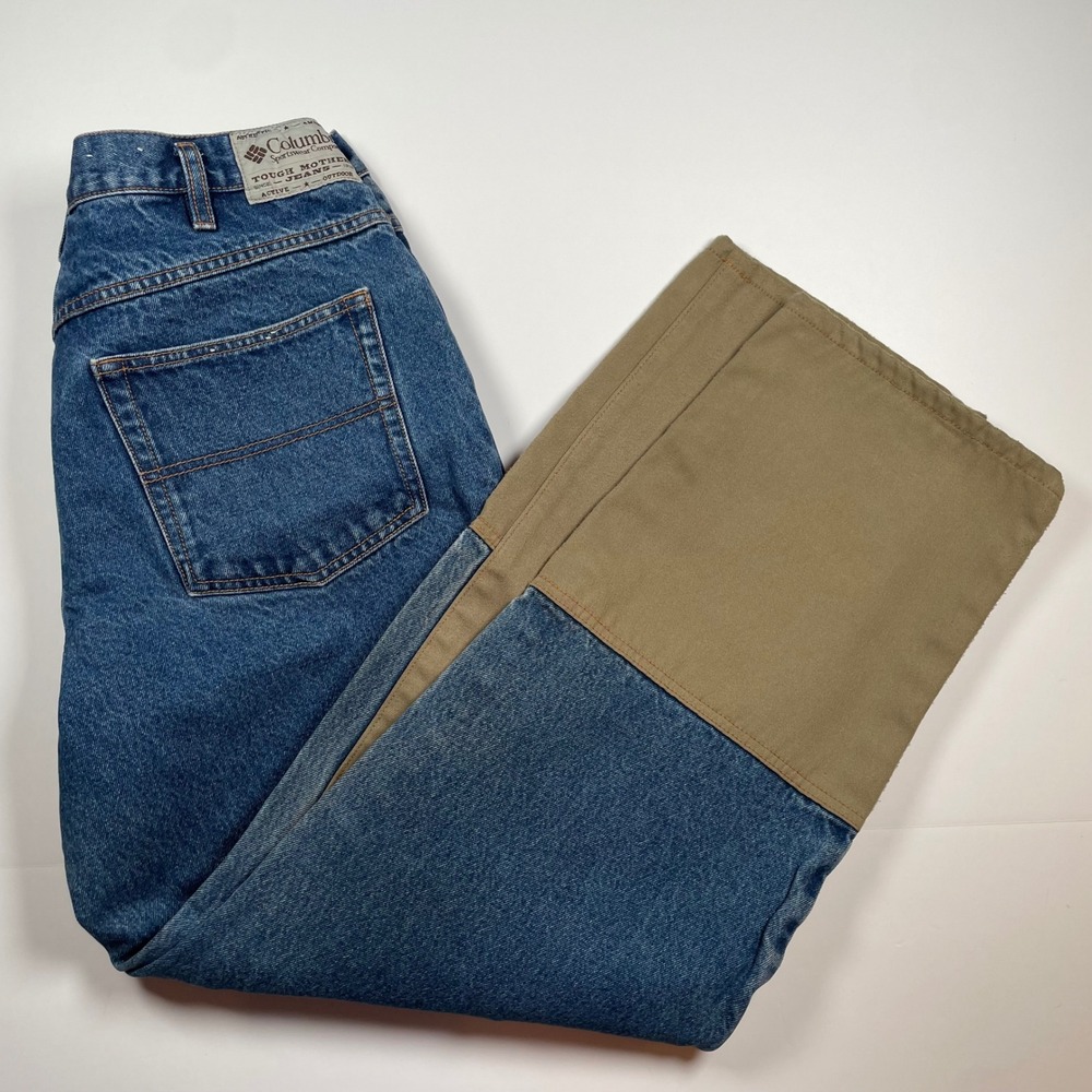 Columbia Tough Mudders Active Brushguard Canvas Jeans Mens 36x30 Relaxed Fit VTG